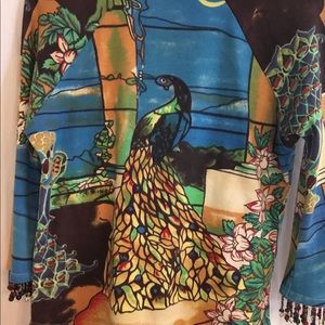 Peacock print Tee